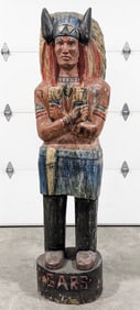 7ft Cigar Store Native American Indian Sculpture