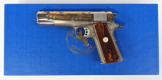 Ltd 2004 Colt Talo Silver Dragon Government 1911 .45 ACP Semi Auto Pistol w/ Box