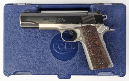Colt Mk IV Series 80 Combat Elite .45 ACP Semi Auto Pistol w/ Case