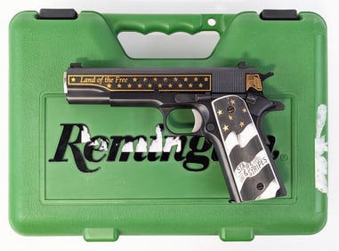 NIB Remington Stars & Stripes 1911 R1 .45 ACP Semi Auto Pistol w/ Case