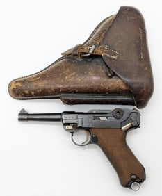 WWI #'s Matching German DWM P.08 Luger 9mm Semi Auto Pistol w/ Holster