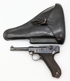 WWI German Erfurt P.08 Luger 9mm Pistol w/ Holster