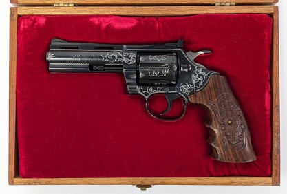 Engraved Colt Diamonback .38 Special Revolver w/ Display Case