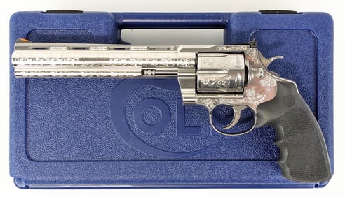 Colt Anaconda Factory Engraved .44 Magnum Revolver w/ Case