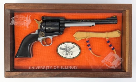 1982 Ruger Chief Illiniwek New Model Blackhawk .30 Carbine Revolver w/ Display