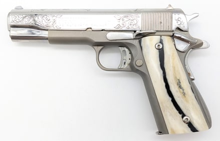 Custom Colt MK IV Series 70 Government .45 ACP Semi Auto Pistol w/ Case