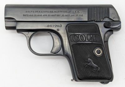 Colt Model 1908 Pocket Hammerless .25 ACP Semi Auto Pistol