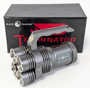 Black Shadow Terminator T6 4000 Lumen LED Flashlight w/ Box