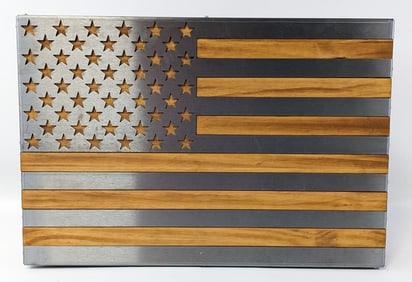 American Flag Electronic Hide Away Cabinet