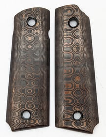 Custom Copper Damascus 1911 Full Size Grips