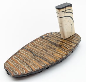 Custom One of a Kind Mammoth Tooth & Tusk 1911 Pistol Stand