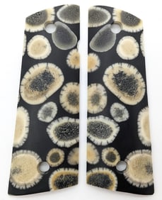 Custom Crosscut Stag & Acrylic 1911 Full Size Grips