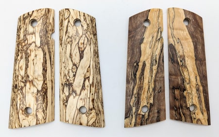 Custom Spalted Tamarind & Hempwood 1911 Full Size Grips