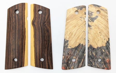 Custom Ironwood & Box Elder 1911 Full Size Grips