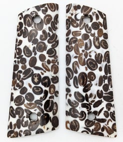 Custom Coffee Bean & Acrylic 1911 Full Size Grips