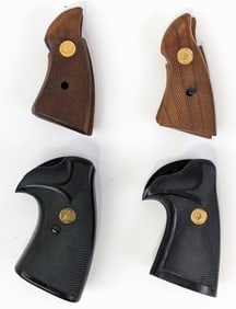 (4) Pachmayr & Checkered Wood Colt Revolver Grips
