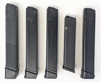 (5) Extended Glock .40 S&W Magazines