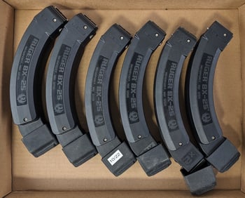 (6) Ruger BX-25 10/22 .22 Cal Dual 25 Round Magazines