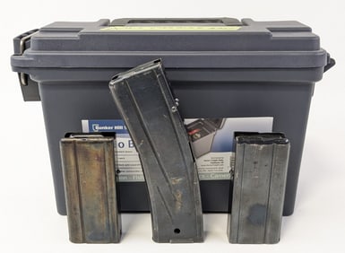 (24) M1 Carbine 15 & 30 Round Magazines w/ Ammo Can