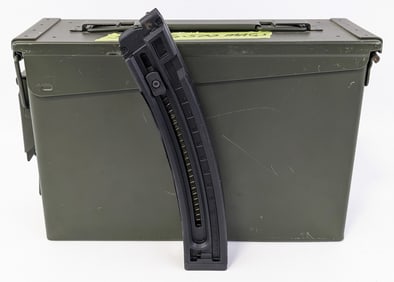 (5) GSG-522 .22 LR 22 Round Magazines w/ Ammo Can