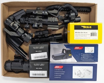 Various Brand AR Red Dot Sights & Flashlights