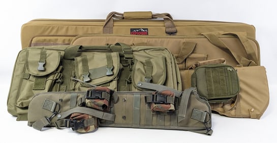 (5) Soft Rifle Range Bags & Scabbards