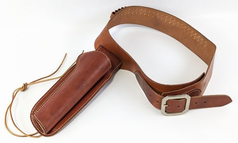 Hunter Brand Revolver Leather Bandolier & Holster