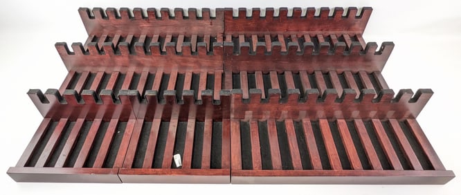 (7) Wooden Multi Gun Pistol Racks