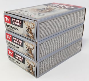 60 Rnd Winchester 6mm 100gr Power Point Cartridges
