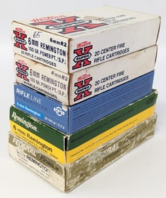 99 Rnd PPU, Remington, & Federal 6mm Rem Cartridges