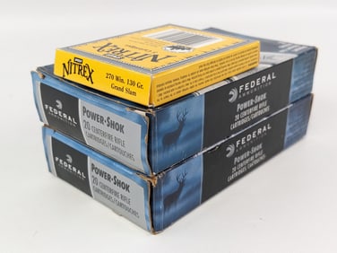 45 Rnd Federal & Speer .270 Win Cartridges
