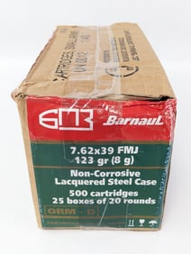 500 Rnd Barnaul 7.62 x 39mm 123gr FMJ Cartridges