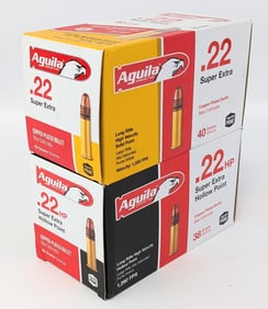 1000 Rnd Aguila .22 LR FMJ & HP Cartridges