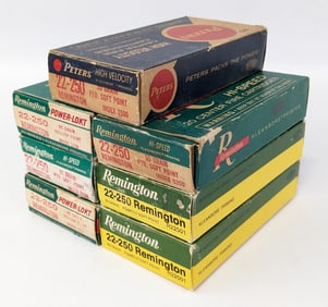 138 Rnd Remington & Peters .22-250 Rem SP & HP Cartridges
