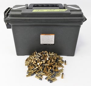 1200 Rnd Loose Remington & Winchester .22 LR SHP Cartridges w/ Ammo Can