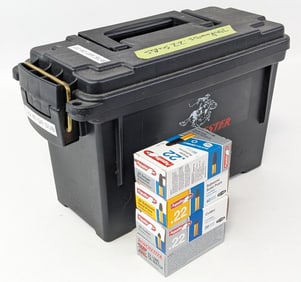 686 Rnd Winchester & Aguila Subsonic .22 LR Cartridges w/ Ammo Can