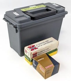 230 Rnd Various Brand .44 Rem Mag Cartridges w/ Ammo Can