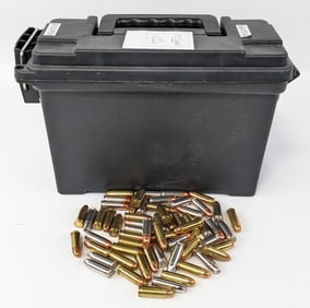 175 Rnd Various Brand .38 Super +P Cartridges w/ Ammo Can