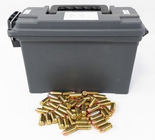 450 Rnd Loose Federal & Blazer .40 S&W FMJ Cartridges w/ Ammo Can