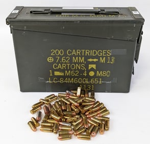 1200 Rnd Loose Various Brand .380 Auto Cartridges w/ Ammo Can