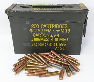 300 Rnd Loose Surplus .308 Win Cartridges w/ Ammo Can