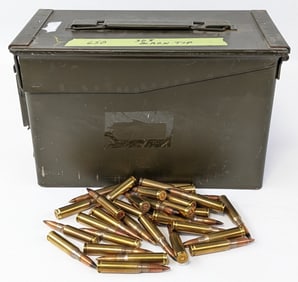 650 Rnd Loose Surplus .308 Win Blacktip Cartridges w/ Ammo Can