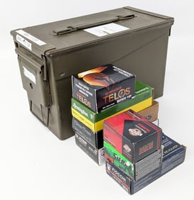 510 Rnd Various Brand 9mm FMJ & HP Cartridges w/ Ammo Can