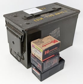 271 Rnd Various Brand .50 AE HP Cartridges w/ Ammo Can