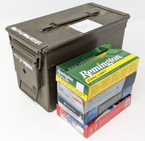 112 Rnd Various Brand 7mm Rem Mag Cartridges w/ Ammo Can