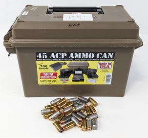 700 Rnd Loose .45 ACP Cartridges w/ Ammo Can