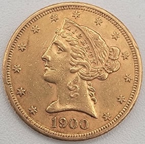 1900-S United States $5.00 Liberty Head Gold Coin
