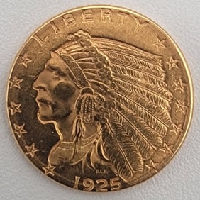 1925-D United States $2 1/2 Indian Head Gold Coin