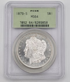 1879-S United States Morgan Silver Dollar PCGS MS 64
