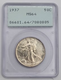 1937 United States Walking Liberty Half Dollar PCGS MS 64